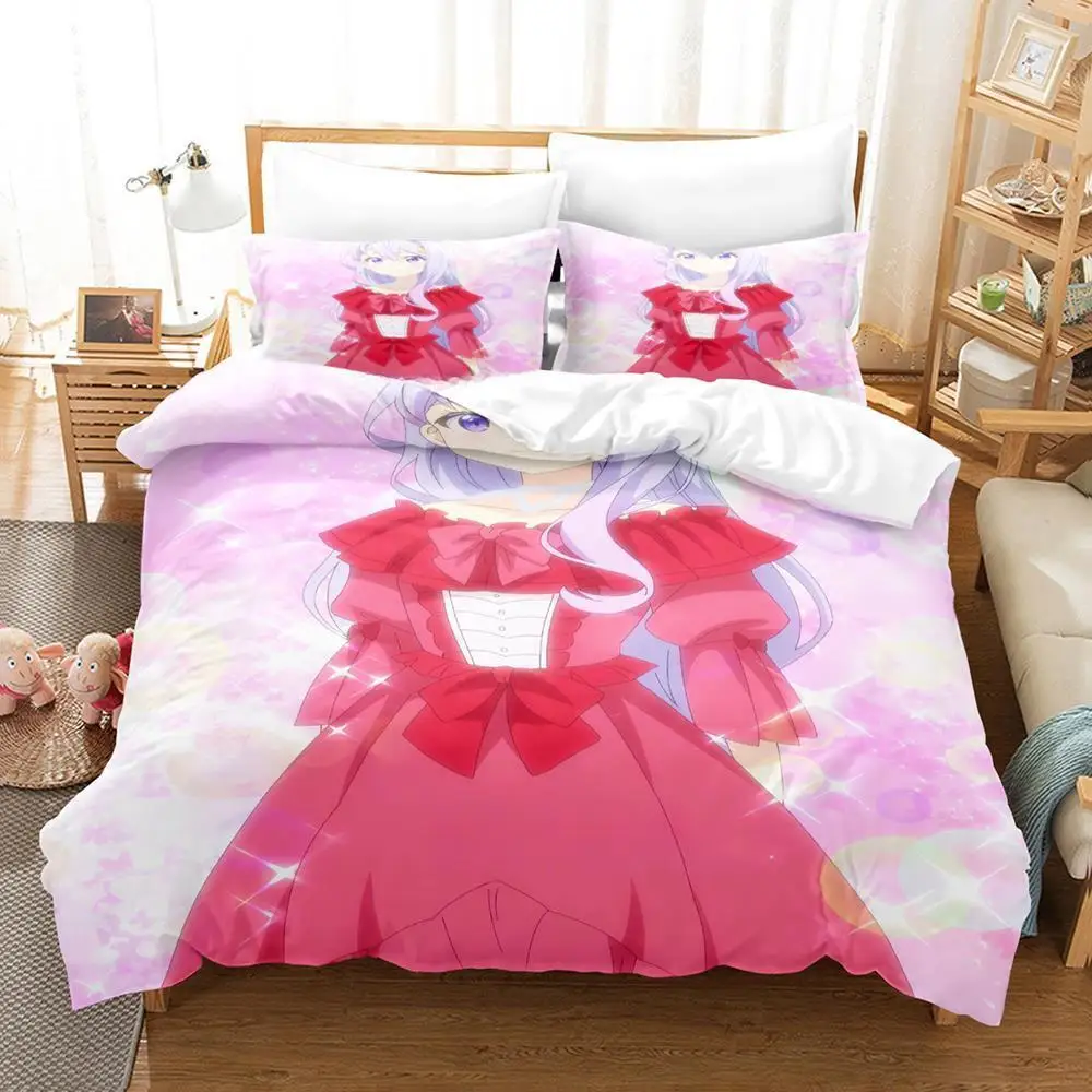 The Aristocrat's Otherworldly Adventure Bedding Set Cartoon Anime three-piece Set Adult Kid Bedroom Duvet Cover Sets 3D Kawaii