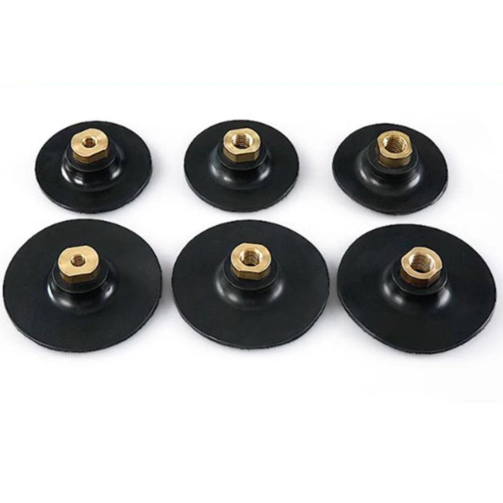 

Polishing Holder Rubber Backing Pad Grinding Disc Black Hook&Loop M10 M14 Rubber And Metal Rubber Backer Pad New