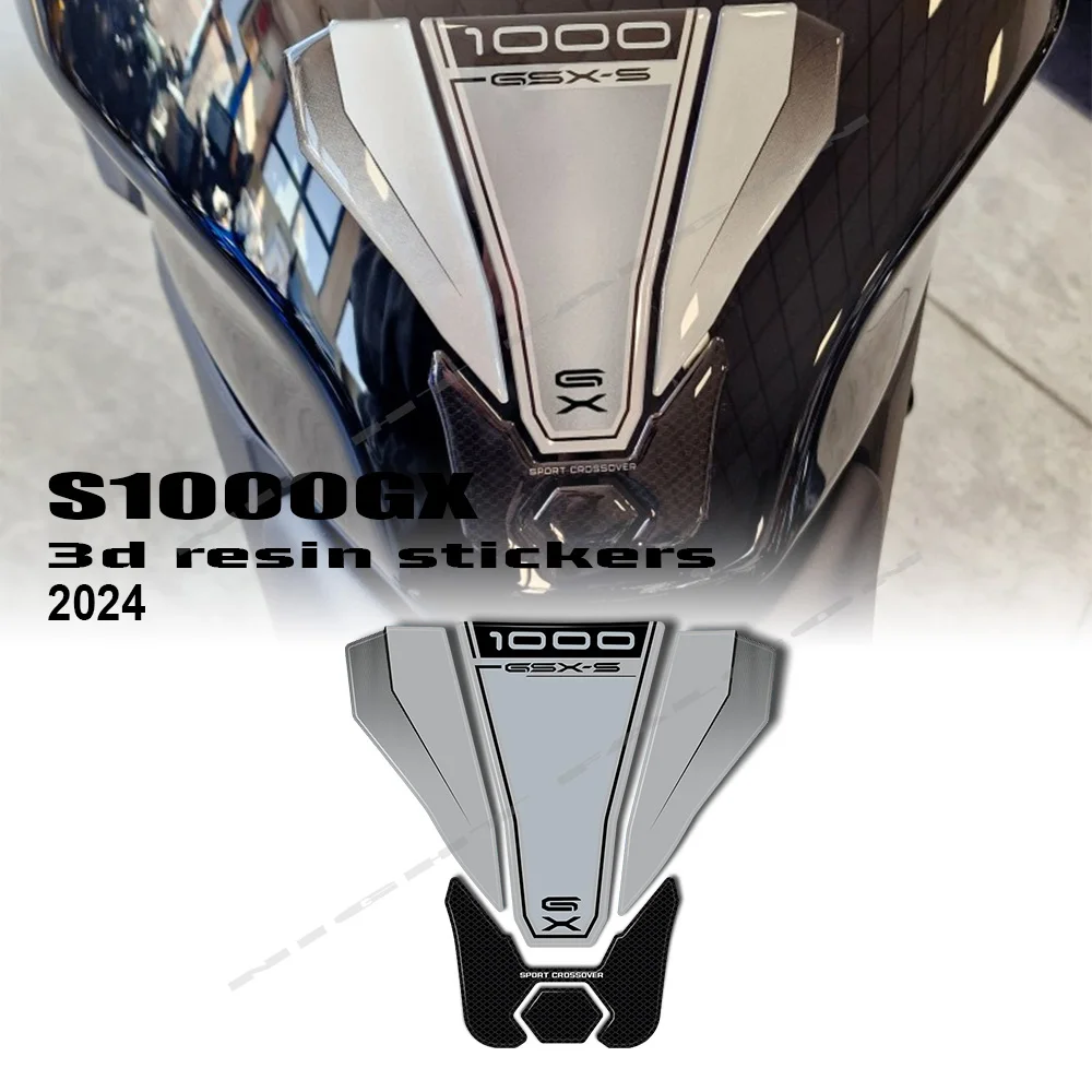 S1000GX Tank Pad Motorcycle Accessories Tank Stickers For GSX-S 1000 GX 2024 3D Gel Resin Protection Sticker Decals