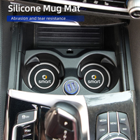2Pcs Car Coaster Silicone Mug Drinking Mug Non-Slip Pad Accessories For Smart Fortwo 451 450 453 Forfour EQ Cabrio Crossblade RO