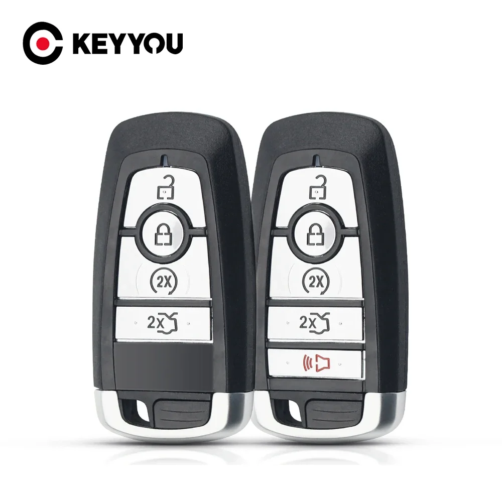 KEYYOU For Ford Fusion Mondeo Mustang Explorer Edge 2015 2016 2017 2018 Fob 4/5 Buttons Remote Car Key Shell