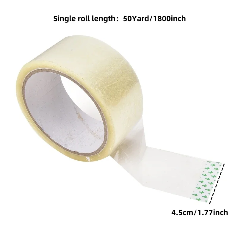1800 بوصة/لفة أدوات التعبئة والتغليف الشريط الشفاف مكتب التعبئة لوازم مقاوم للماء مادة البولي بروبيلين دائم يمكن الكتابة كعلام