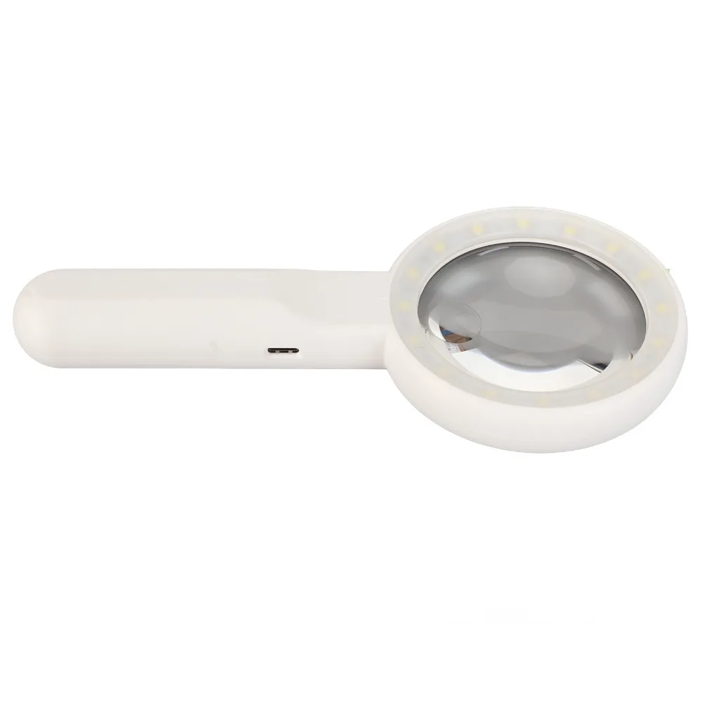 Professional Rechargeable LED Magnifying Glass 16 LED Lights Illuminated Magnifier Magnifying Glass with Light Reading