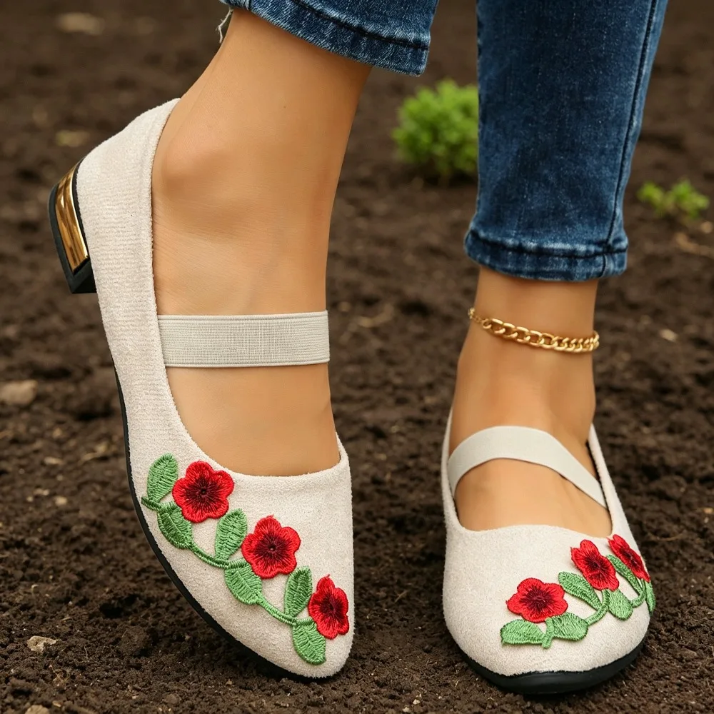 Shoes for Women Embroidery Ethnic Style Traditional Old Beijing Streetwear Dance Vintage Cheongsam Chinese Style Hanfu Qi Pao