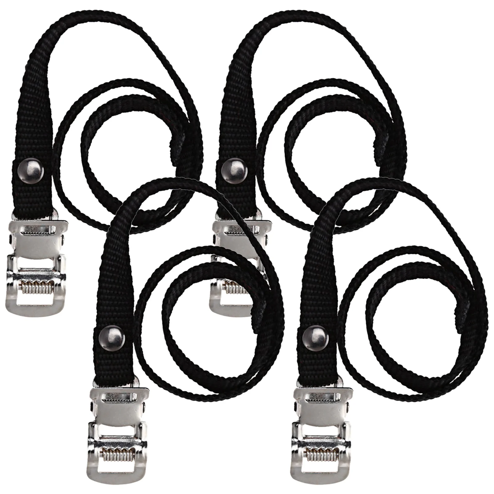 

4 pcs Foot Pedal Straps Adjustable Bike Toe Straps Nylon Durable Cycling Pedal Binding For Mountain Bicycle Fixed Gear Gift