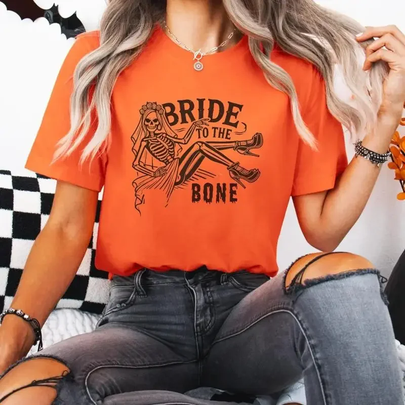 Skeleton Bride T Shirt Halloween Bachelorette
