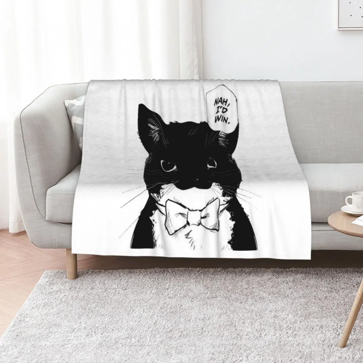 catoru gojo, nah, i'd win cat. Throw Blanket No Pilling Soft Warm Blanket for Bed