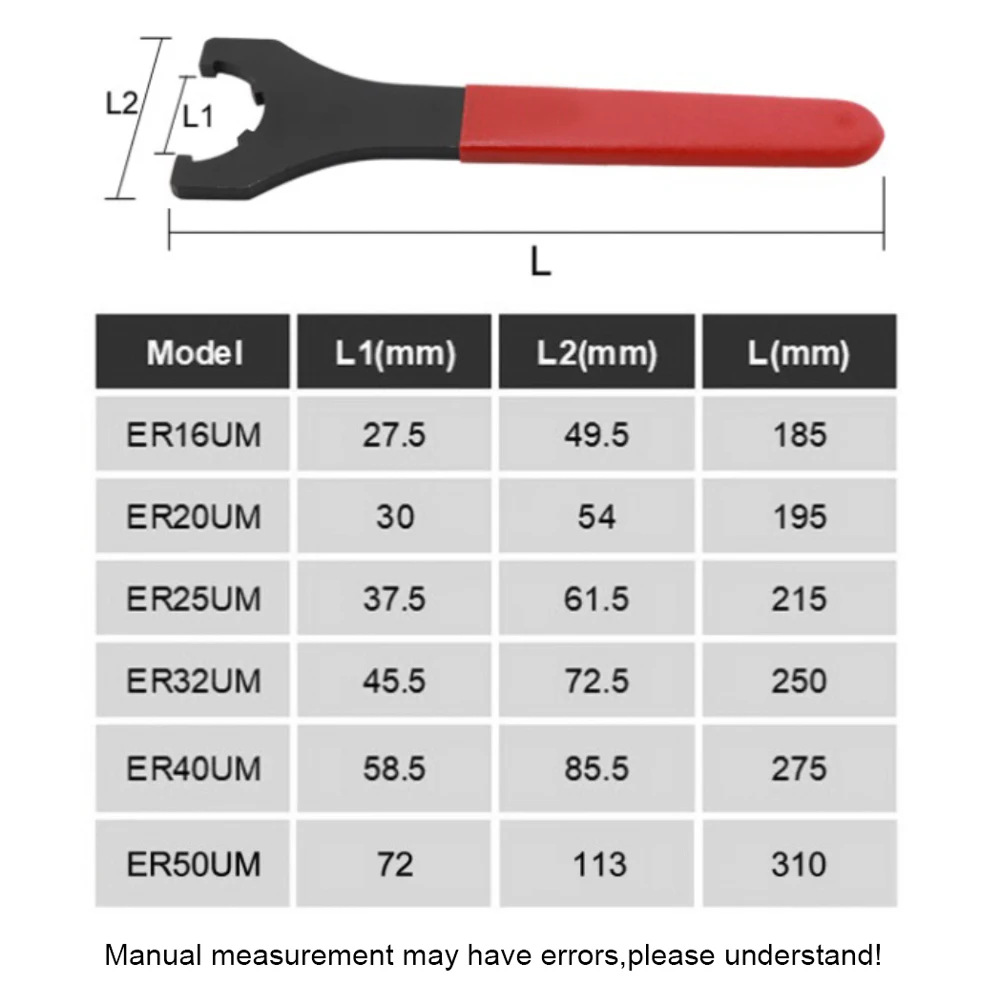 ER16UM ER20UM ER25UM ER32UM ER40UM ER50UM Klucz z nakrętką Tuleja zaciskowa Frezarka CNC Narzędzia tokarskie UM Typ ER Klucz tulejowy