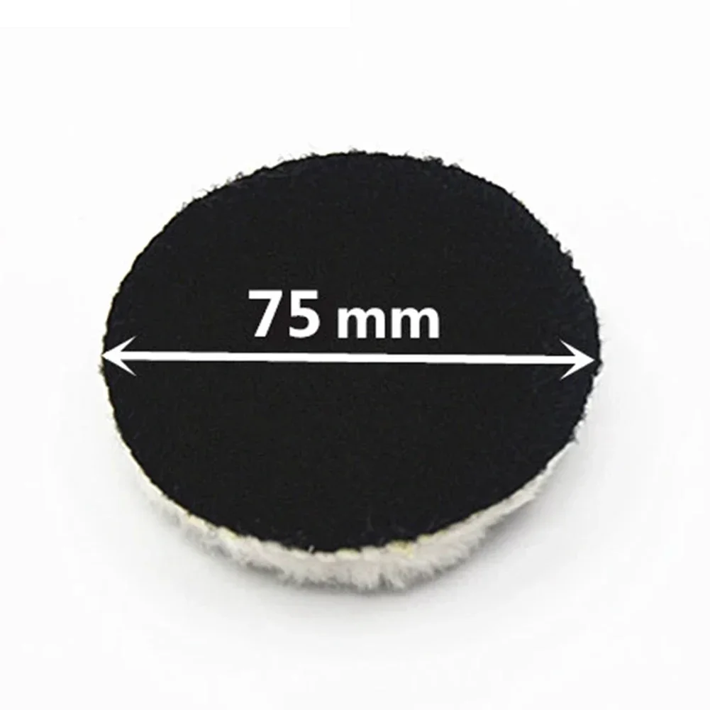 20PCS 3inch/75mm Wool Waxing Buffing Polishing Pad Bonnets Sanding Car Buffer Plate Polish Waxing Pads For Car Paint Care