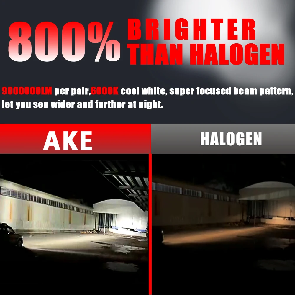 H4 LED 헤드라이트 전구 플러그 앤 플레이 9000000LM 1:1 미니 H7 LED 자동차 램프 CANBUS H1 H9 9005 9006 9012 팬 포함 자동 안개등 6000K