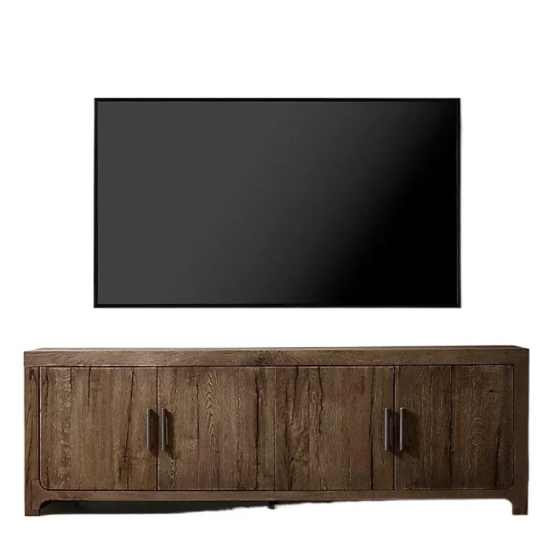 

American rural solid wood dining side cabinet, old four-door entrance cabinet, French homestay small apartment TV cabinet,
