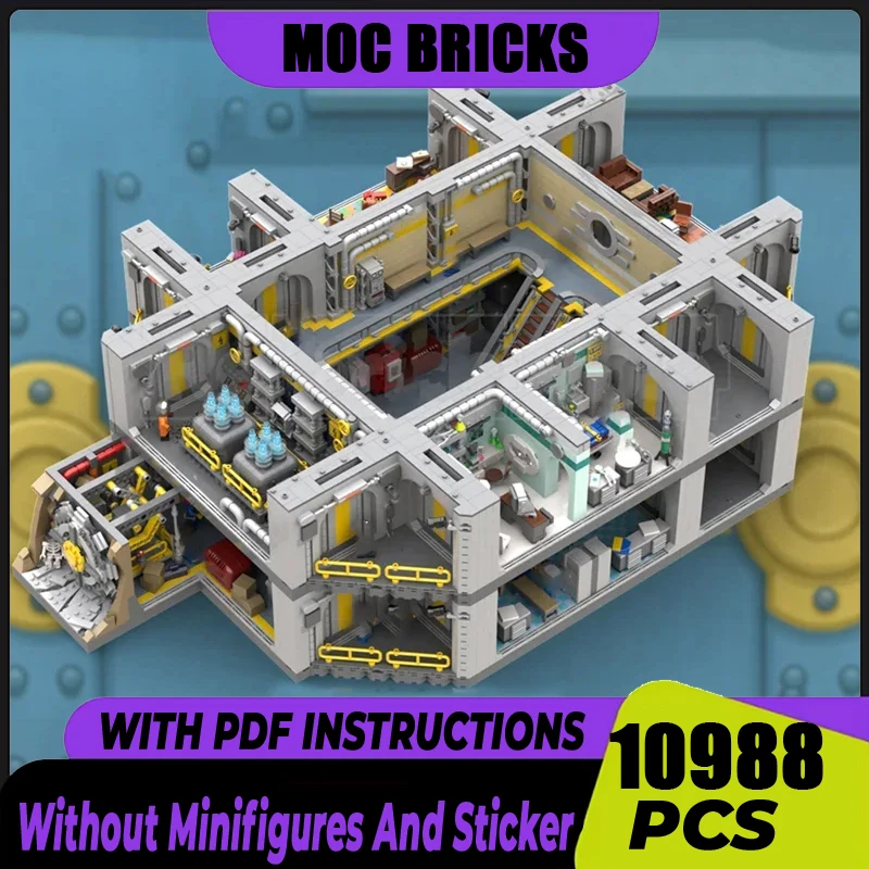 Moc Building Bricks Vault 81 - 8 Rooms 2 Connectors and the Atrium Model Technology Blocks Gifts Christmas Toy DIY Assembly Toy