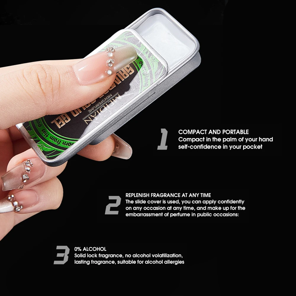 [Fragrance Once for Seven Days] Men's Gulong Perfume Solid Fragrance 10g. Smear Solid Fragrance.