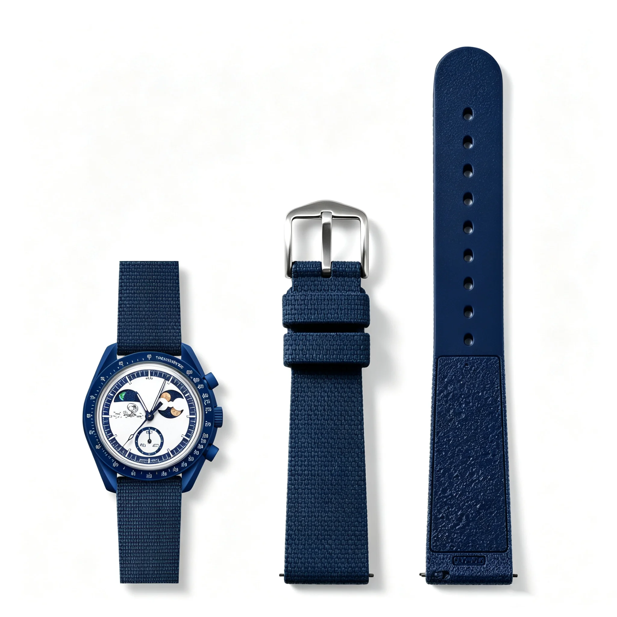 20mm Silicone Watch Strap Flat Interface Suitable For OMG Swatch MoonSwatch Planet Snoopy Watchband Quick Release Wristband Part