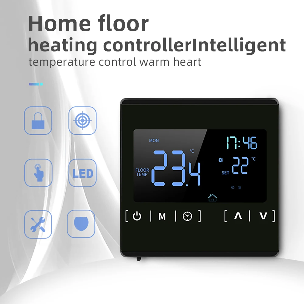 

Tuya AC85V-250V WiFi Water/Electric Floor Heating Thermostat Gas Boiler Voice Temperature Controller Alexa Google Home Control