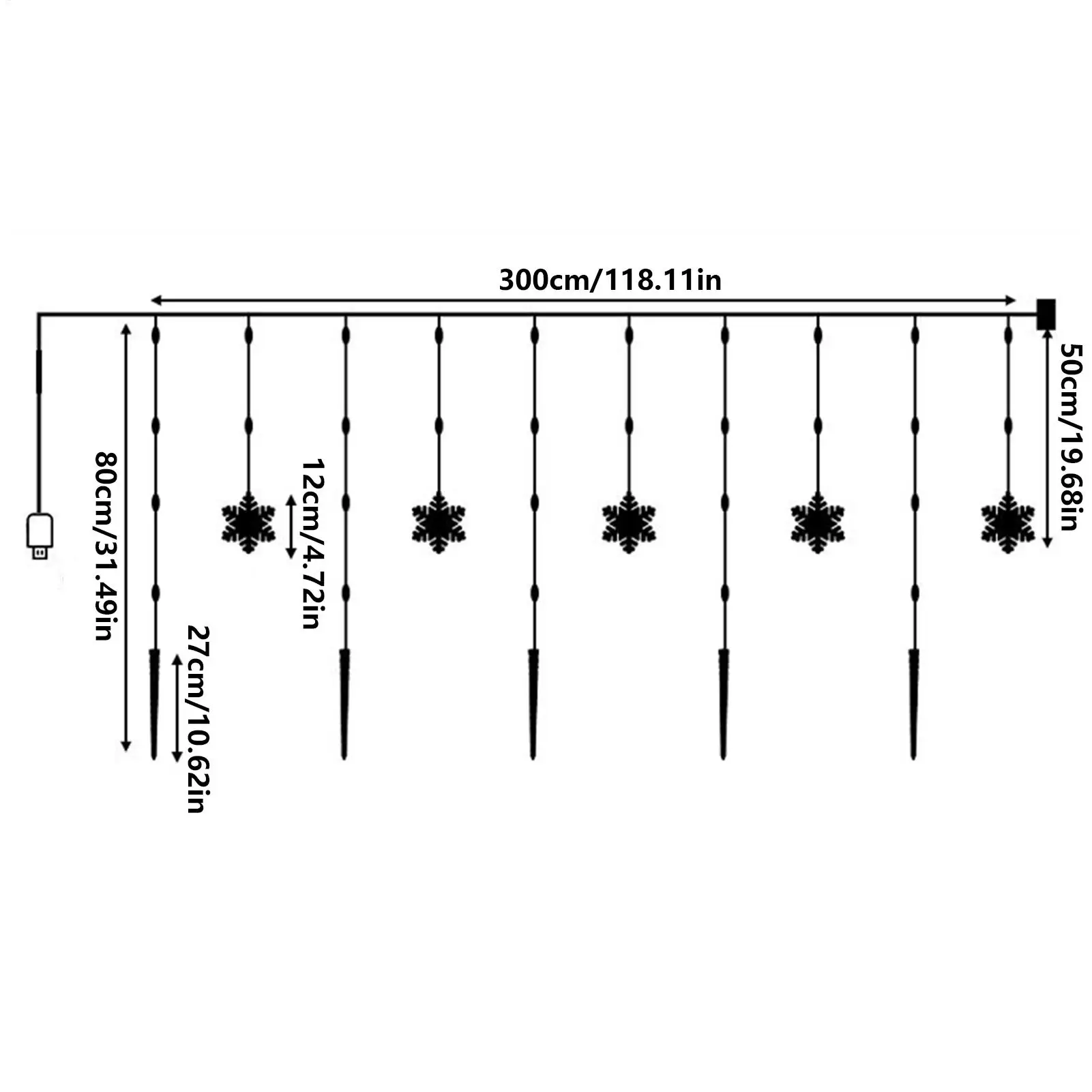 Snowflake Lights Outdoor Ice Pick Lamp Flashing With Remote LED Snowflake Lights Outdoor For Yard Balcony Porch House Indoor