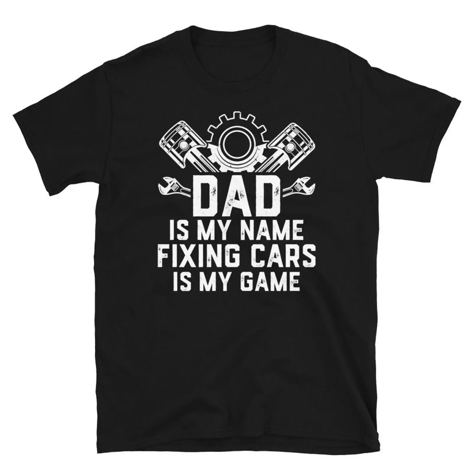 Dad Is My Name Fixing Cars Game Mechanic T Shirt Auto Repair Father's Day  Top for Car Lover vintage Washed Stretched