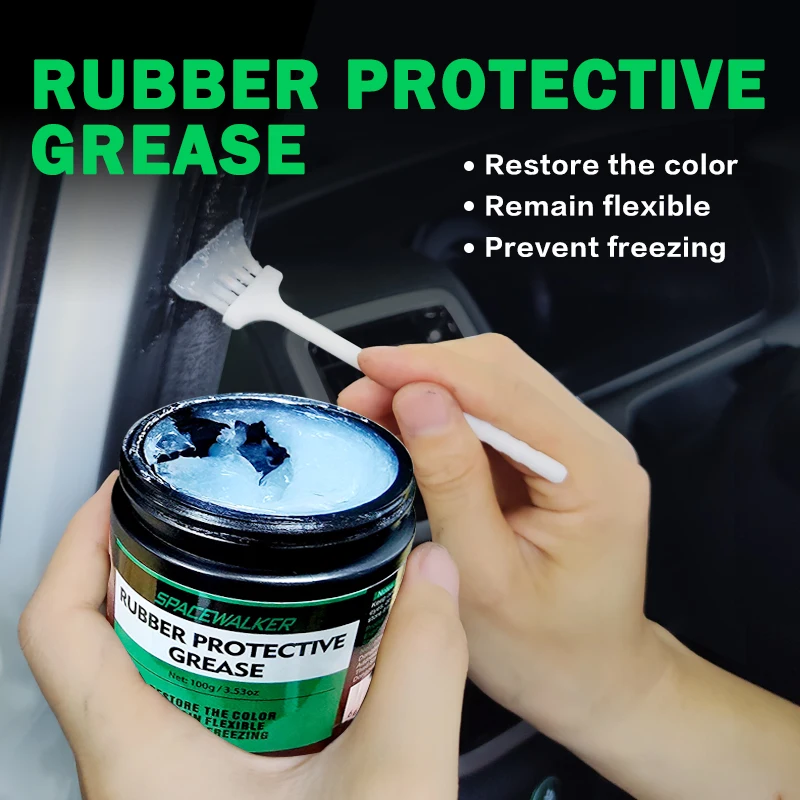 

Резиновая защитная смазка, омоложение цвета и гибкости, предотвращает прилипание в зиму, продлевает резиновые уплотнения на двери и окна.