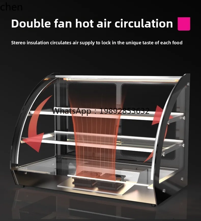 thermal insulation display cabinet desktop small, fried chicken burger egg tart food heating incubator thermal insulation