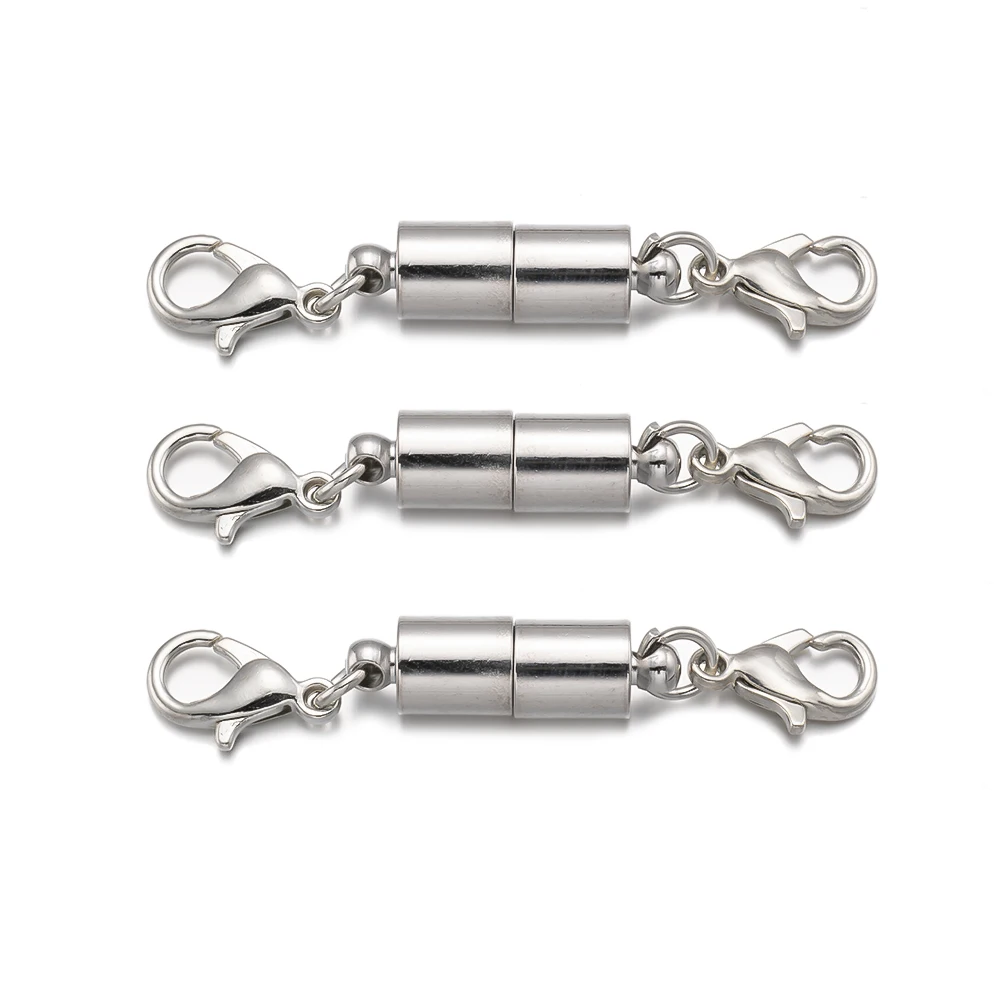 5 قطعة المشابك المغناطيسية المعدنية موصل نهاية مشبك ل سوار ذاتي الصنع قلادة مستلزمات صناعة المجوهرات السحابات اكسسوارات الحرف اليدوية