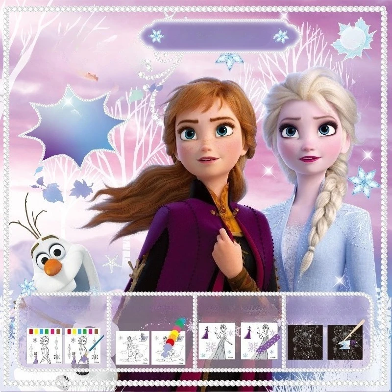 

Best-selling Cartoon Anime Frozen Girls' Handmade 5D Diamond Sticker Full Diamond Children DIY Material Package Educational Toy
