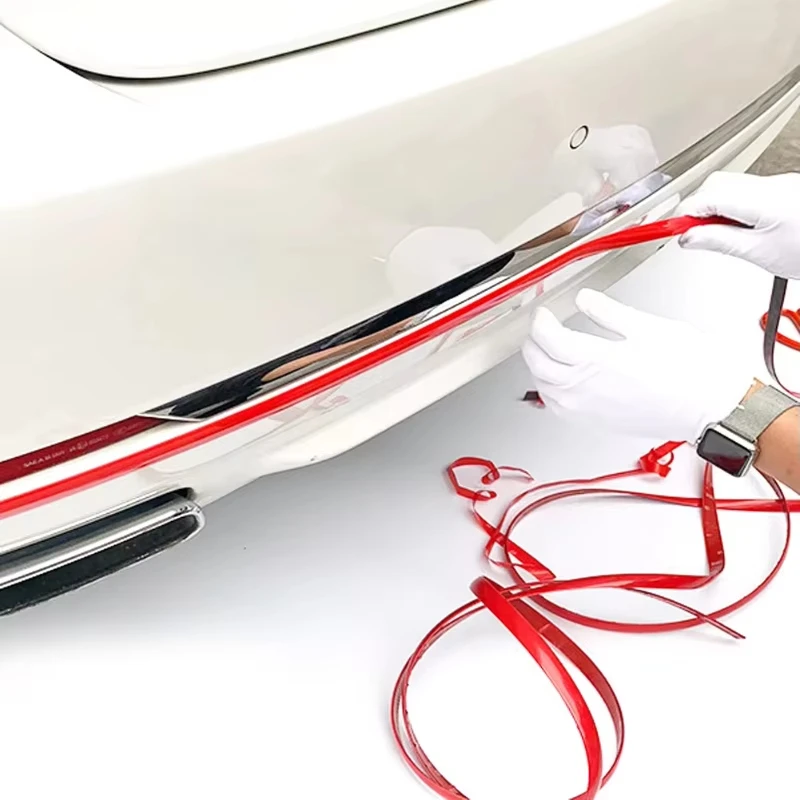 3M/5M Car Bumper Red Decoration Strip Car Door And Window Protection Strip Car Door Decoration Strip Body Anti-collision Strip