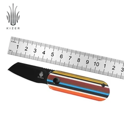 Kizer Serape Series Small Pocket Knife Mini Bay V2583C1 New Colorful G10 Handle with 154CM Steel Blade Outdoor Camping Knifes