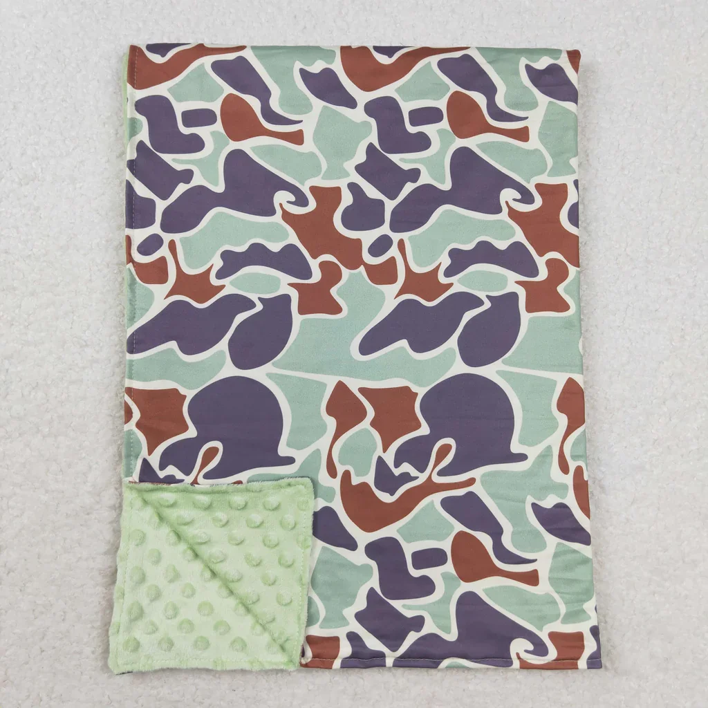 Camo Green Baby Newborn Blanket Camo Brown Baby Newborn Blanket