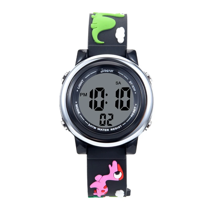 UTHAI C30 Watch Children Cartoon Sports Watch Alarm Clock 30M Waterproof Kids 3D Dinosaur Student Boys LED Electronic Watches