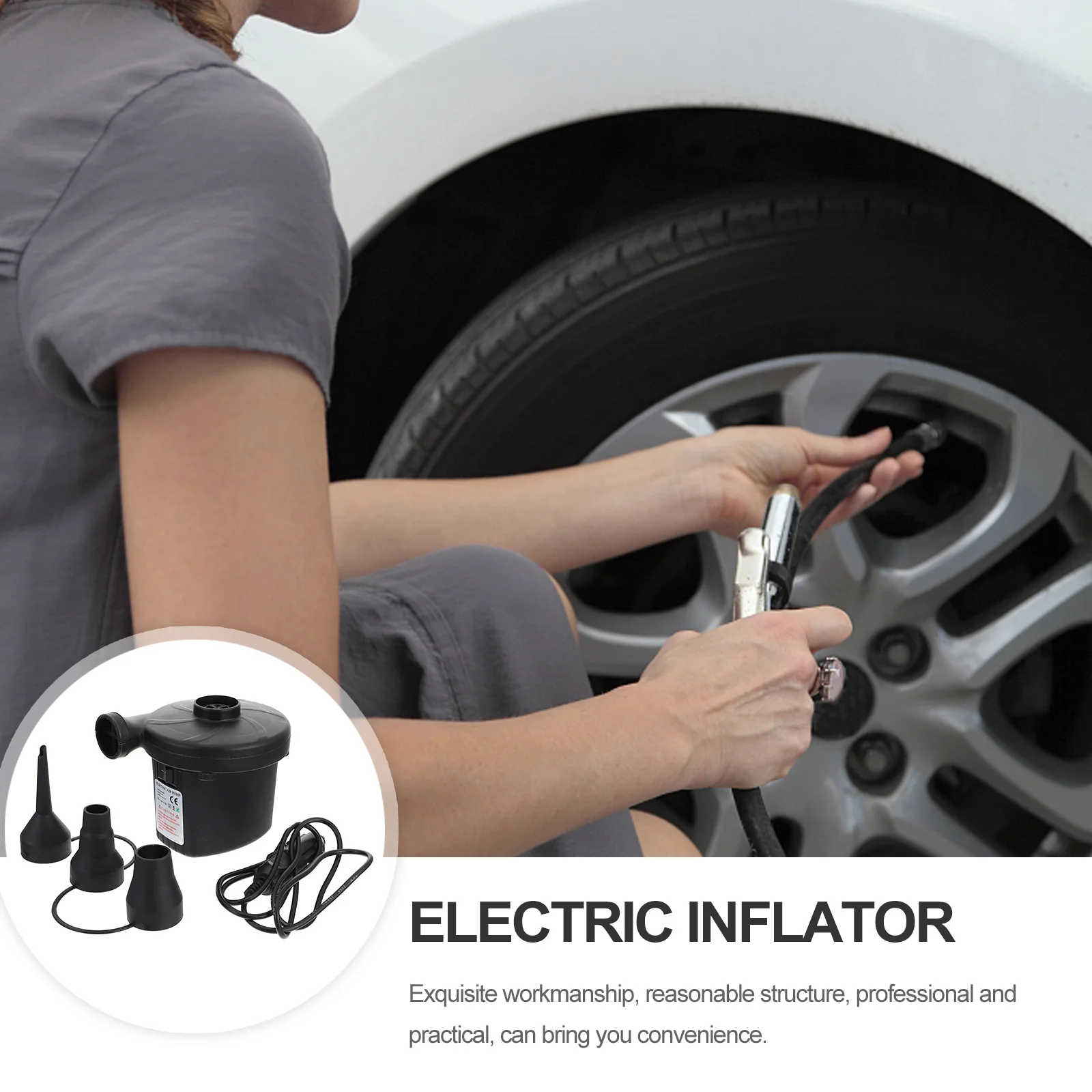 مضخة كهربائية محمولة ذات تدفق عالي منخفضة الضغط للأسرة والأرائك وحمامات السباحة وأكياس مكنسة كهربائية #1