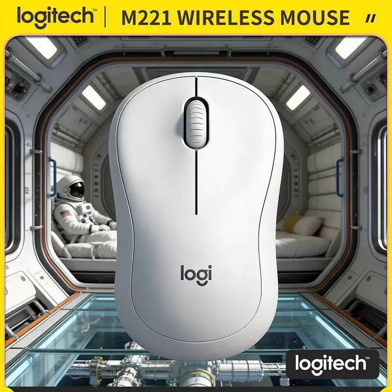 

Бесшумная оптическая мышь Logitech M221 - стабильный сигнал 2,4 ГГц, портативный дизайн, технология шумоподавления, подходит для ноутбуков и настольных ПК m221