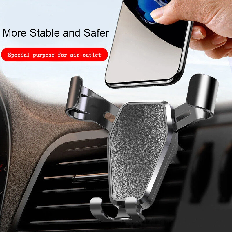 Gravity Car Phone Holder Air Vent Mount Stand Rotatable Cell Phone GPS Support For iPhone 13 12 11 Pro Car Interior Holders