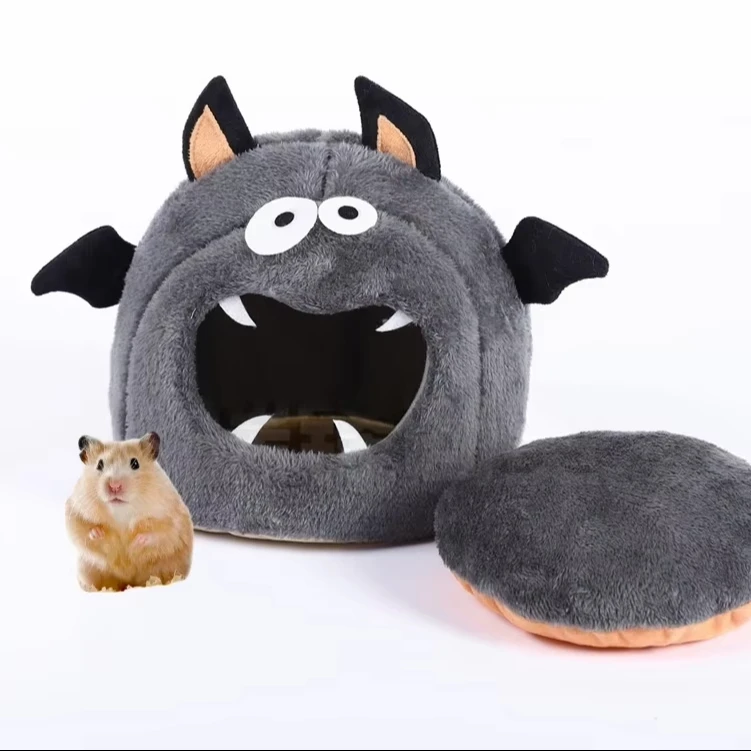

Polyester Small Animal Bedding Warm Soft Bed Accessories Hamster Winter Plush House for Hamster Halloween