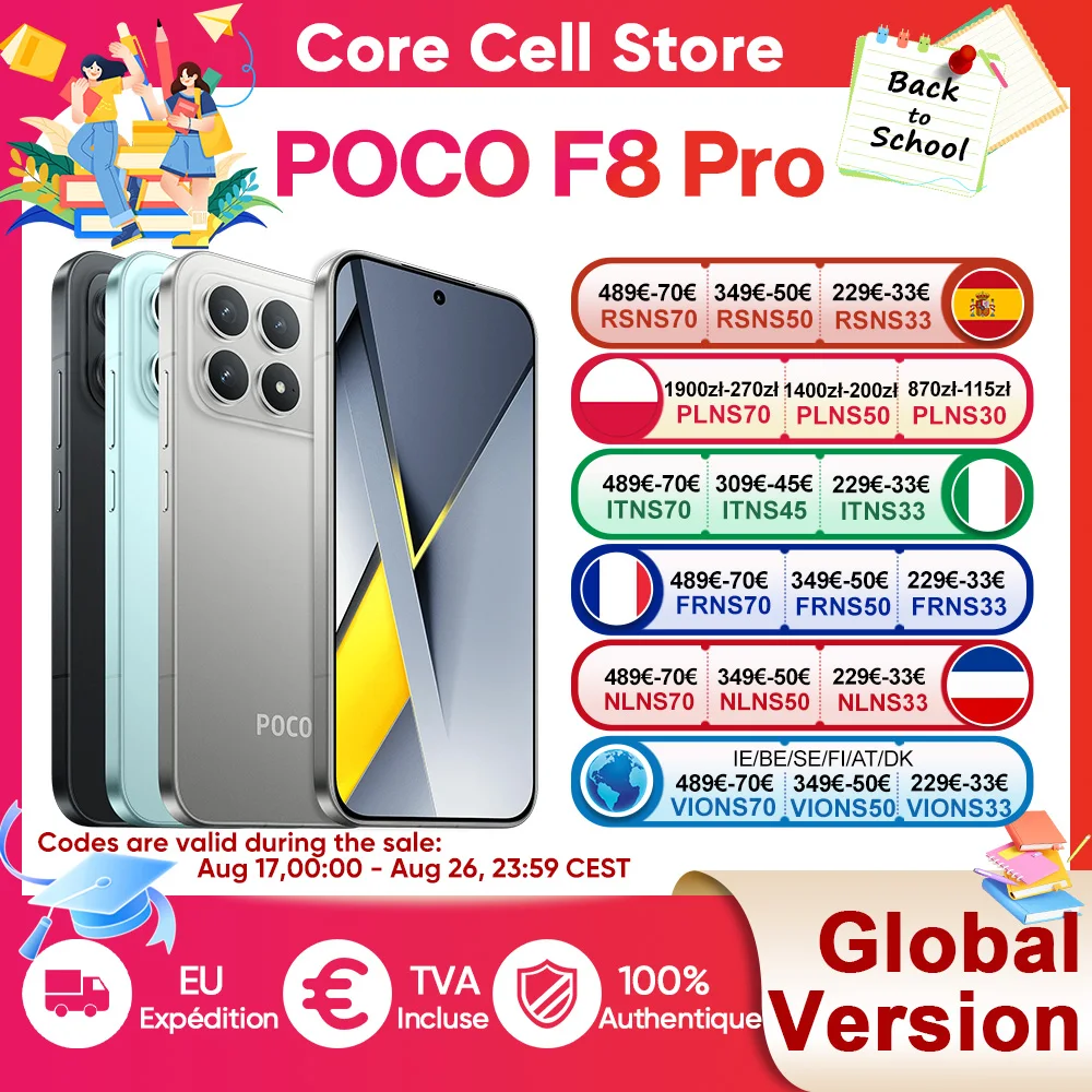 Versión Global POCO F8 Pro 5G Smartphone Snapdragon ® 8 Elite, Pantalla AMOLED …