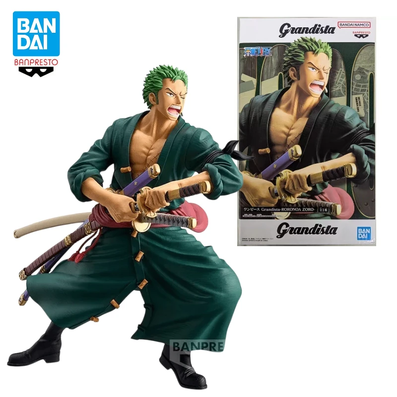 In Stock Original BANDAI Banpresto Grandista One Piece Figure Roronoa Zoro Anime Figure Model Toys Collection Ornaments Gifts