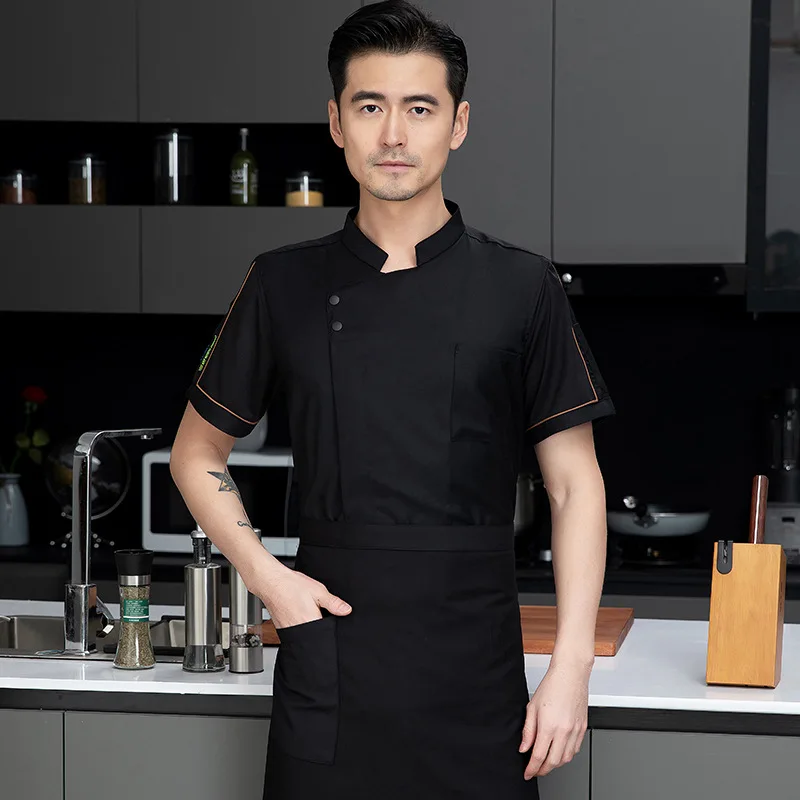 Cantina Hot Pot restaurante Chef uniforme de trabajo verano manga corta malla fina transpirable Hotel cocina panadero ropa de trabajo