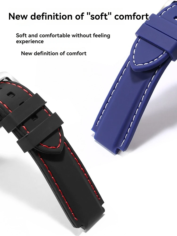 For TIMEX Tide Rubber Watch Band T2N720 721 Mountaineering Silicone Strap 24x16mm Men's watch accessories