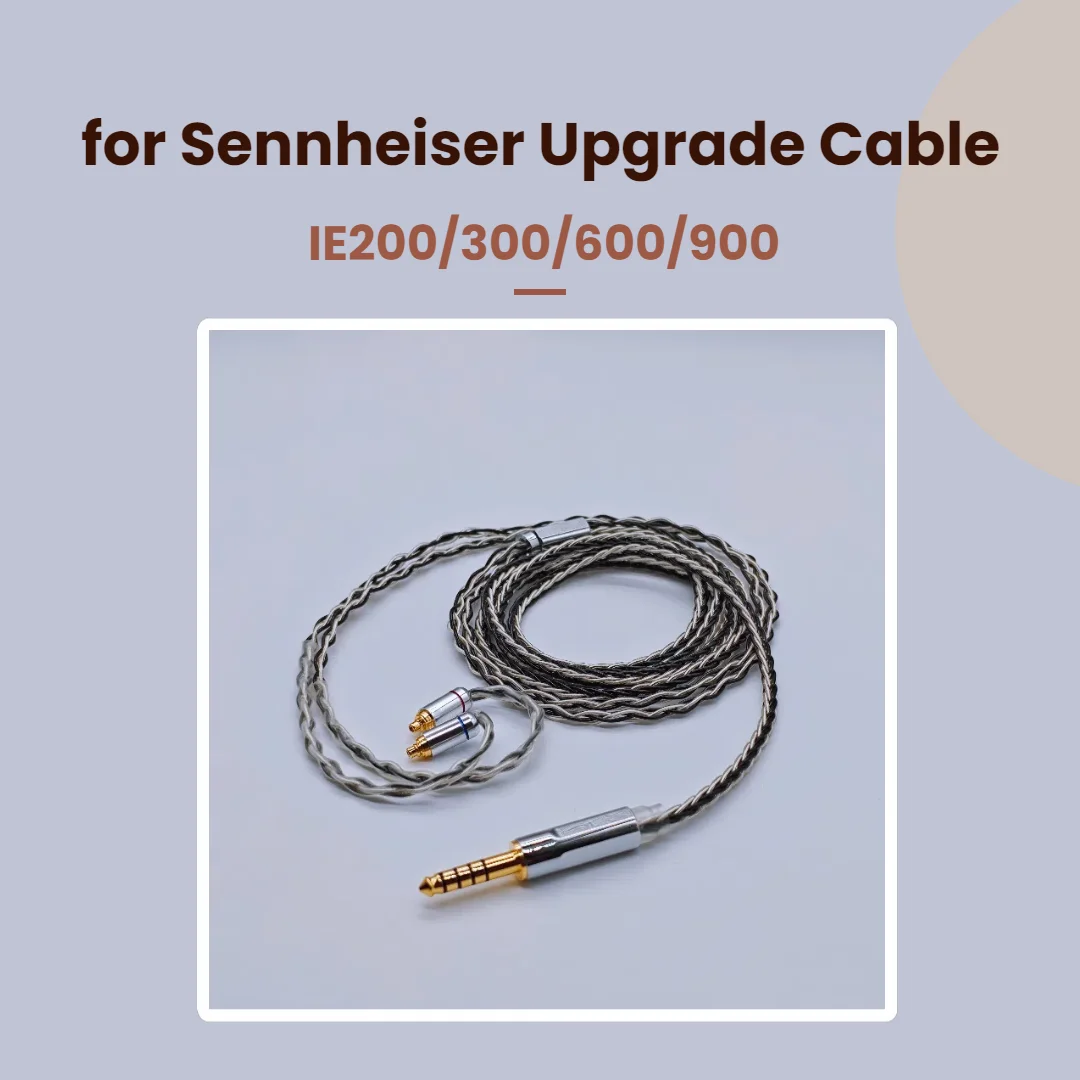 MMCX Headphone Cable Upgrade for Sennheiser IE200/300/600/900 with OCC Plated Upgrade Cable with mic