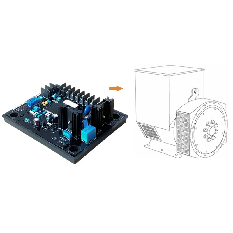 1Set R150 Automatic Voltage Regulator Generator Regulator Regulator Board AVR Excitation Voltage Regulator Board Module PCB