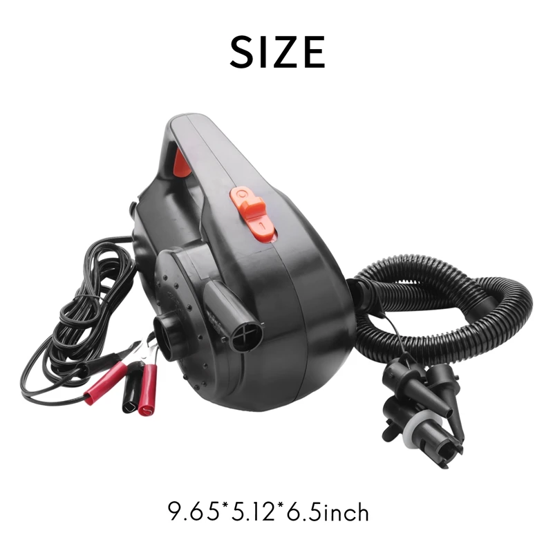 12V 100W Car Rechargable Pump Electric Inflatable Air Pump For Kayak Boat Air Cushions Ball