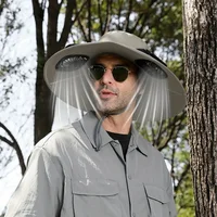 Sombrero de cubo de secado rápido de gran tamaño con ventilador con energía Solar, sombrero de sol con carga USB para hombres, senderismo al aire libre, Camping, pesca, ropa de refrigeración