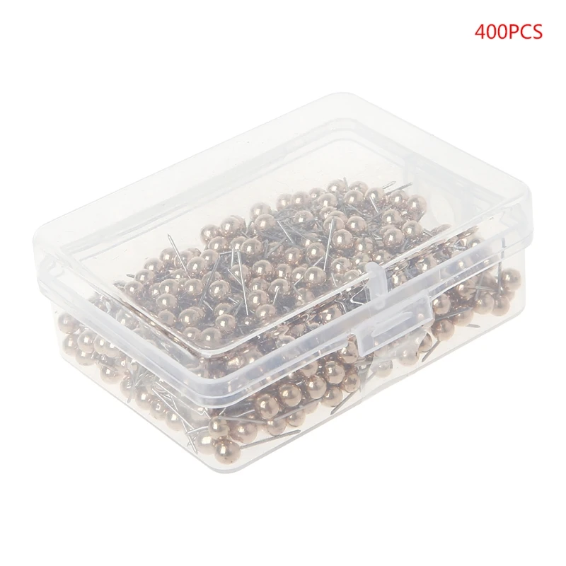 

400pcs Round Plastic for Head Steel Point Push Pins Map Thumb Tacks Pin Office S