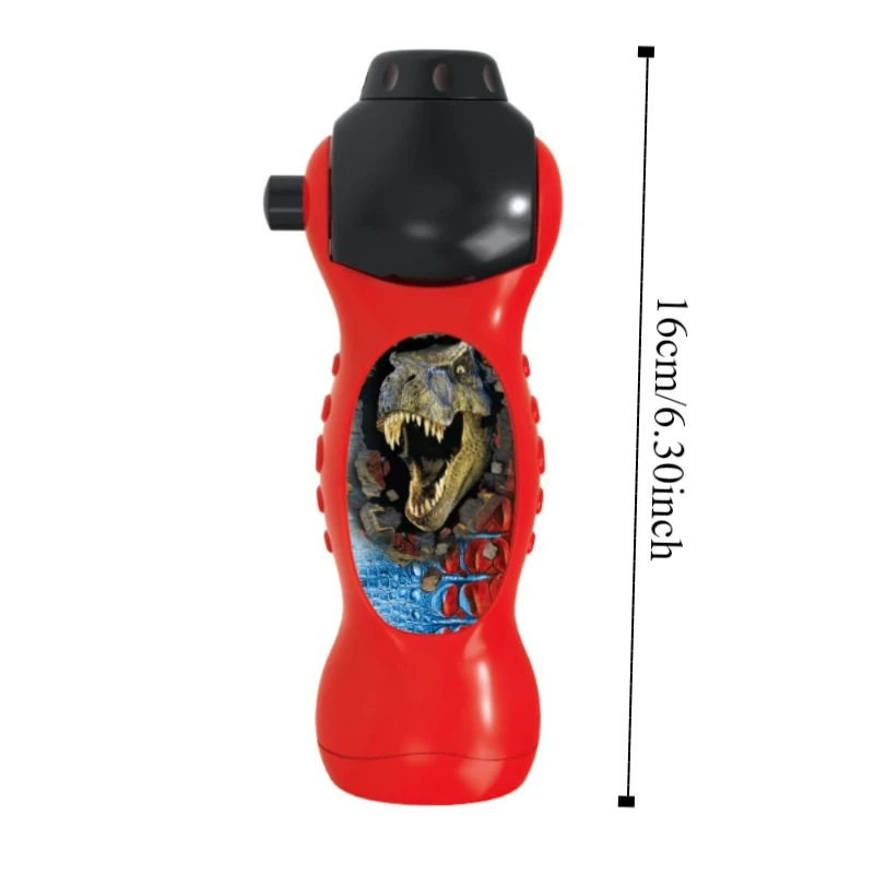 Plastic projectorlamp Educatief speelgoedpuzzel 24-patronen Dierenpatroon Fakkelprojector Vroeg onderwijs Mini