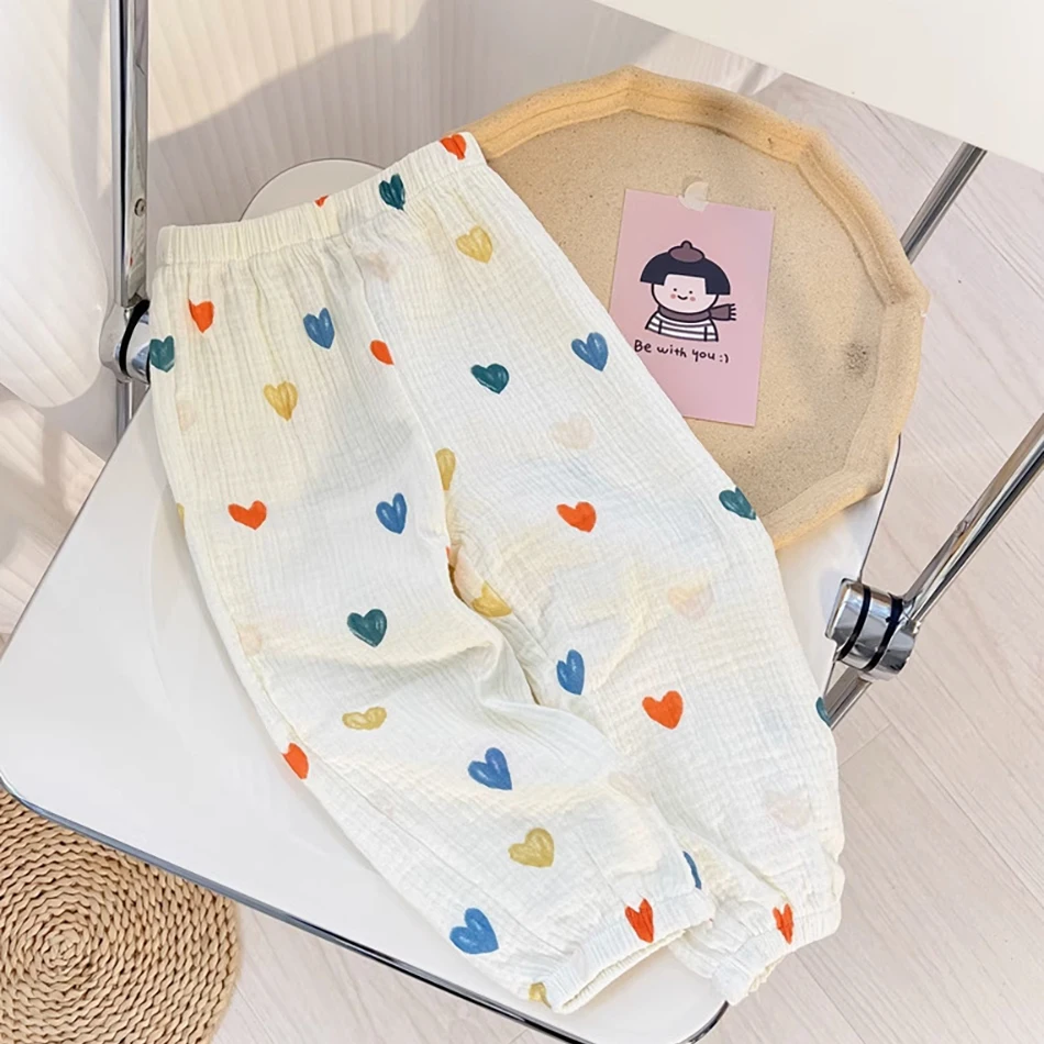 

2023 New Kids Bottoms Girl Long Pants Children Fashion Bloomer Baby Soft Elastic Waist Trousers Casual Korean Clothing 1-6 Years