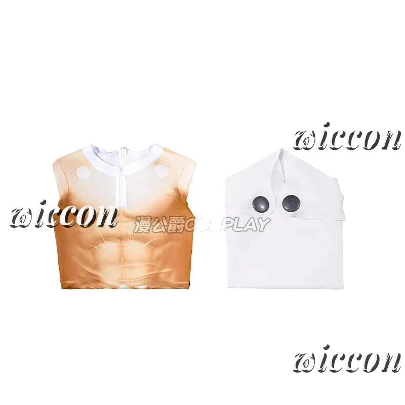 CyAnime One Punchman Cosplay Costume Saitama Cosplay Costume Bodysuit Jumpsuit Mask Headgear Halloween Props view 5
