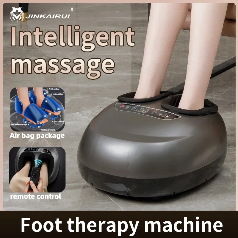 

Jinkairui Интеллектуальный инструмент для красоты ног - Полностью автоматический разминающий массажер для ног с подушкой безопасности Машина для массажа ног с полной оберткой