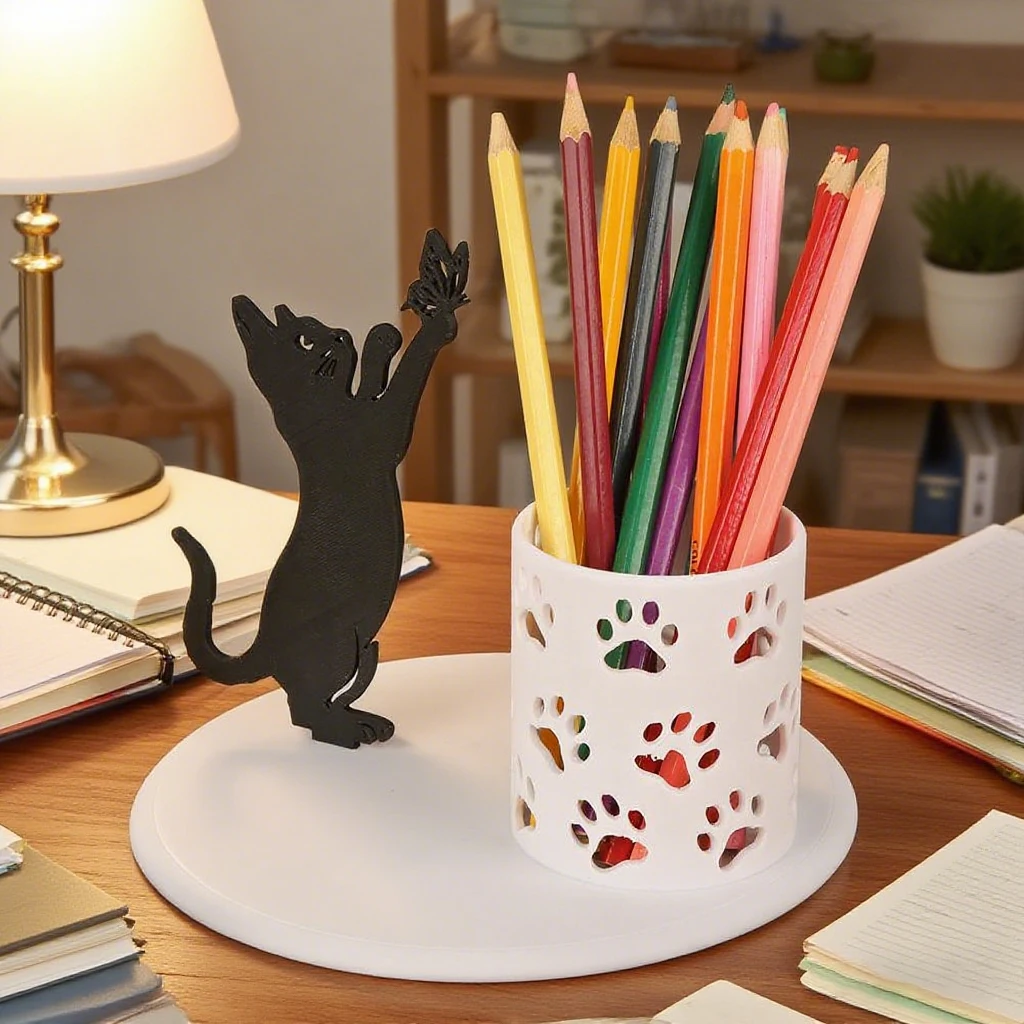 

Настольный набор для хранения трансграничных кошек, ловли бабочек для канцелярских принадлежностей и сценариев организации мелких предметов