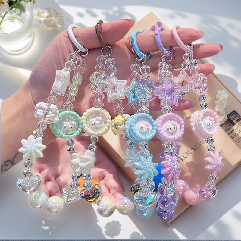 

Japanese Sanrio Cartoon Bow Series Phone Pendant Hello Kitty Keychain Kawaii Backpack Pendant Girls' Festival Gift