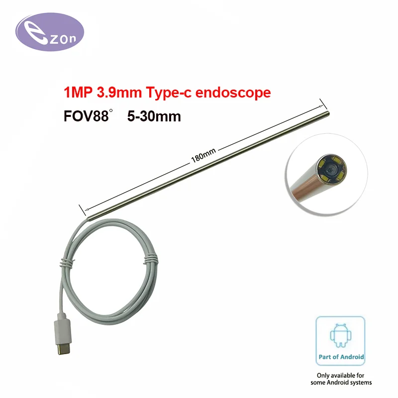 1MP 3.9mm rigid tube endoscope FOV 88゜ Type-c interface Android mobile phone industrial pipeline inspection EZ-EN39L-typec