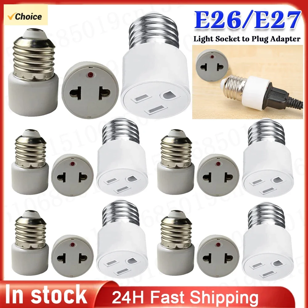 

10-1PCS E27 to EU US Converter Lamp Socket Light Holder LED Bulb Lighting Outlet Plug E27 EU US Plug Socket Accessories